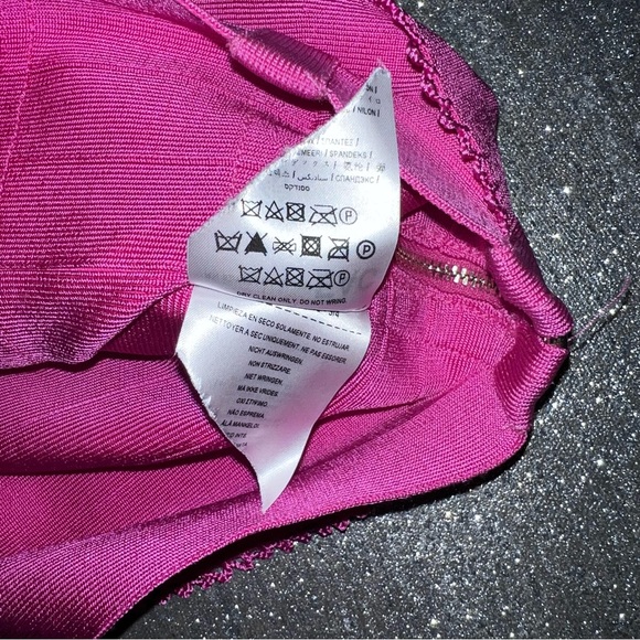 Marciano Pink Ruffle One Sleeve Party Crop - Picture 9 of 12